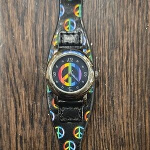 Colorful Peace Sign Watch